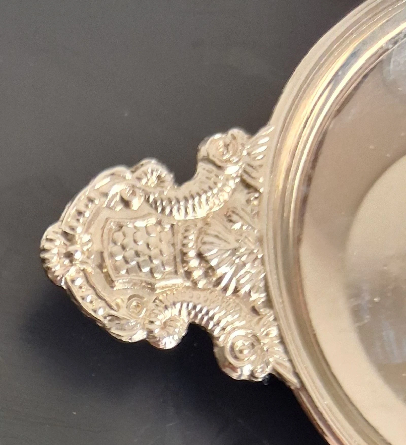Célula vintage para teste de vinho em metal prateado – photo 2
